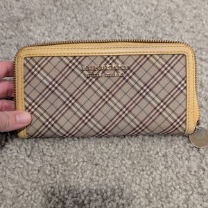 Burberry Blue Label Nova Check Zip-Around Wallet